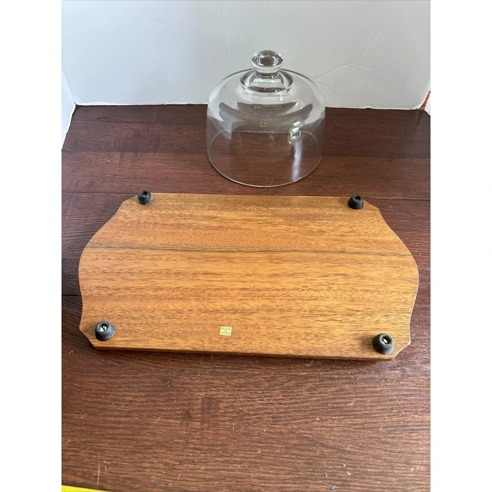 Vintage Imari Ware Japanese Cheese Tray Wood Tile Cheese Board Snack Tray W/Lid‎